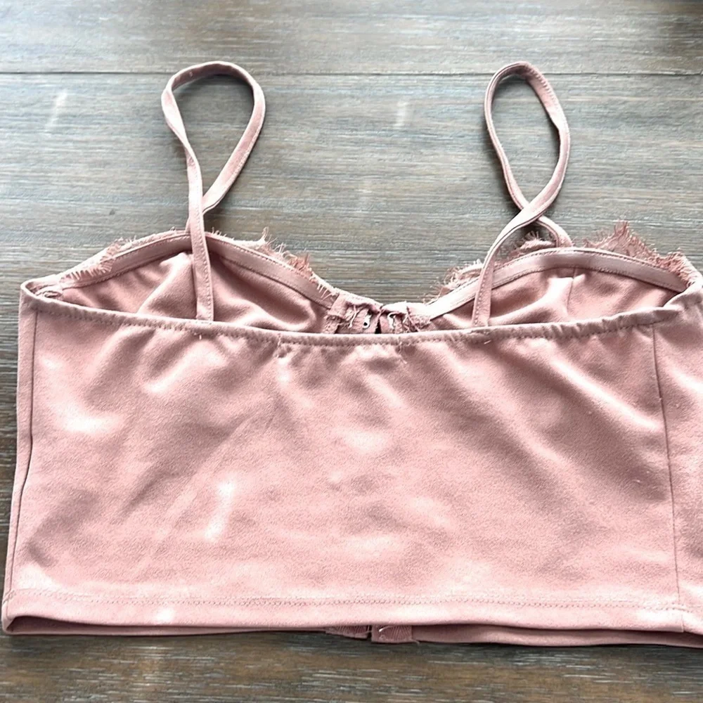 ⭐️Hesperus,Cami-Bralette,Hook & Eye Embellished,Pull-On,Soft Mauve, Size S